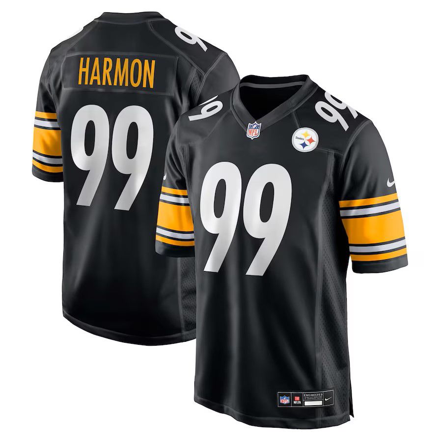 Men Pittsburgh Steelers #99 Derrick Harmon Nike Black 2025 NFL Draft First Round Pick Game Jersey->denver broncos->NFL Jersey